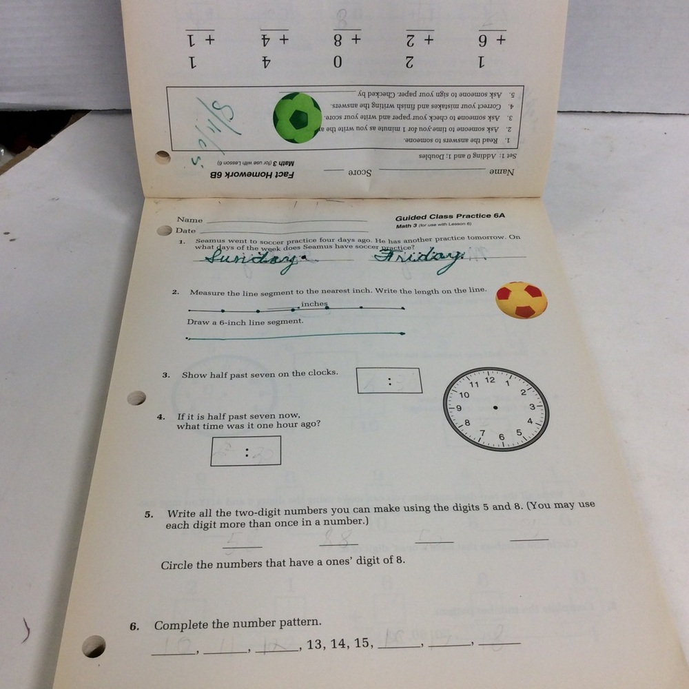 Saxon Math 3 Student Workbook Part 1 - Picture 4 of 13